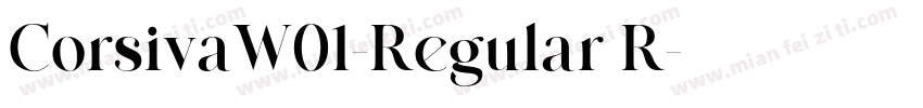 CorsivaW01-Regular R字体转换